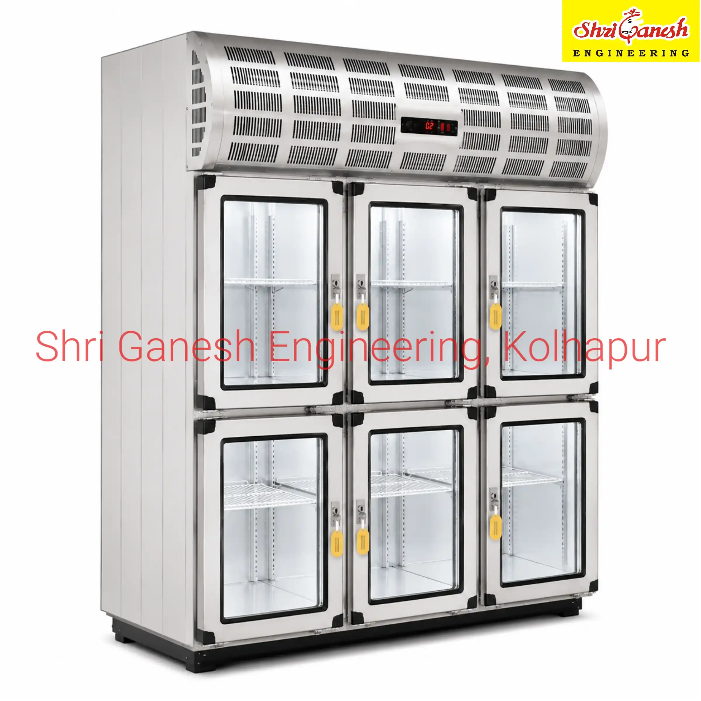 Commercial bottle chiller 3/4 angle view