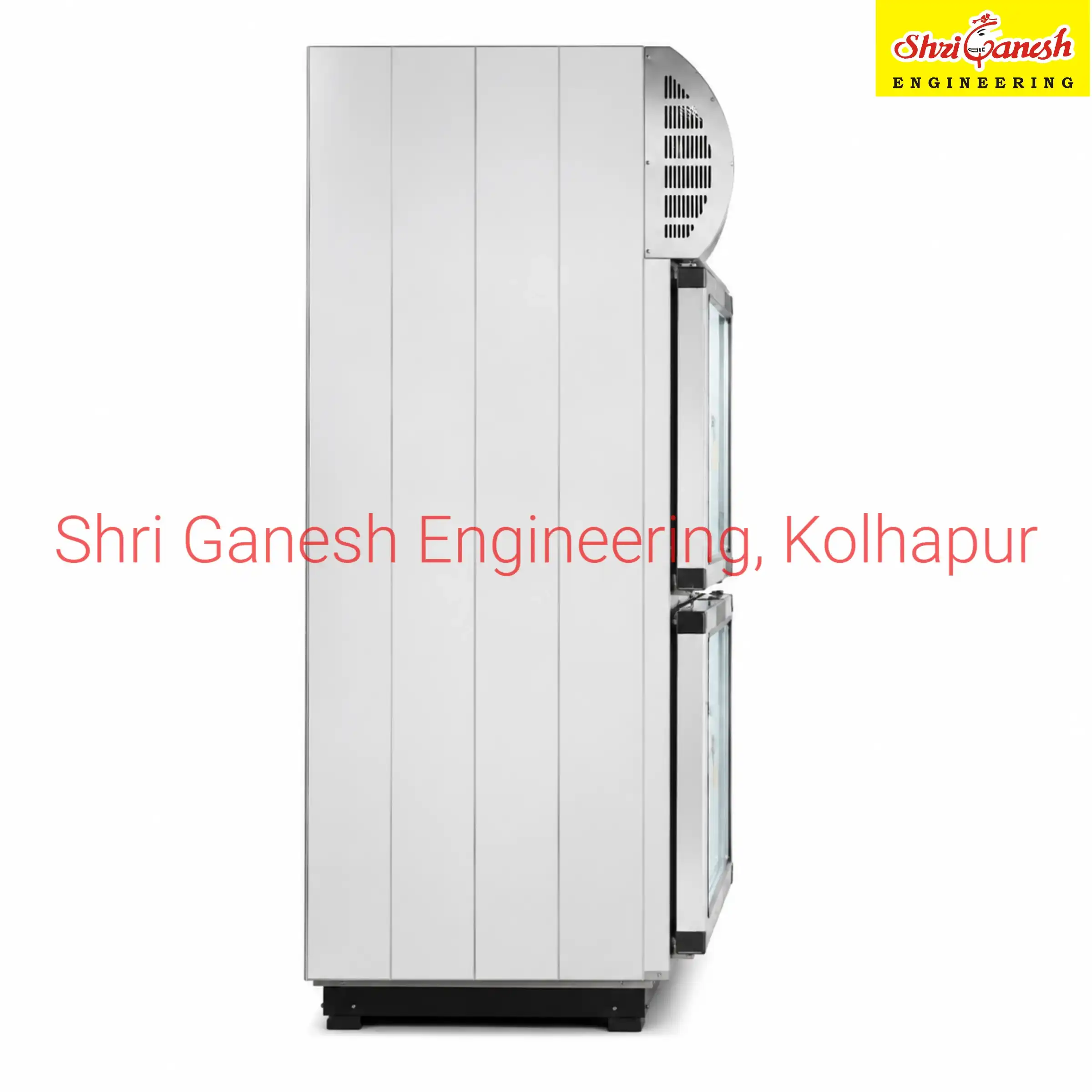 Commercial bottle chiller side view