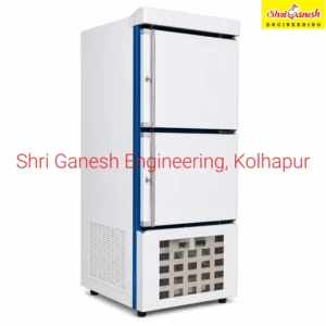 Commercial deep freezer 3/4 angle view