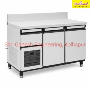 Commercial undercounter refrigerator 3/4 angle view