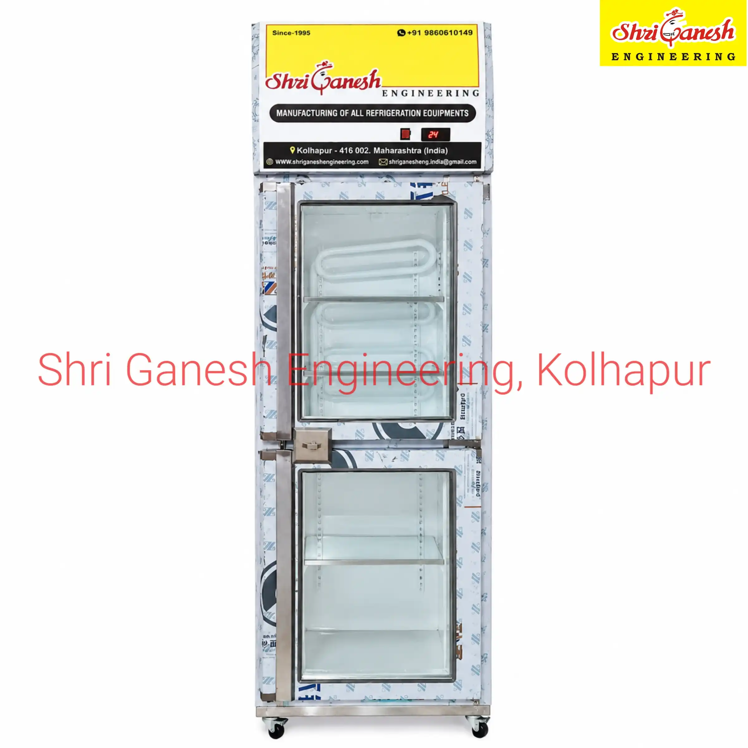 Commercial display fridge (visi cooler) front view – Shri Ganesh Engineering