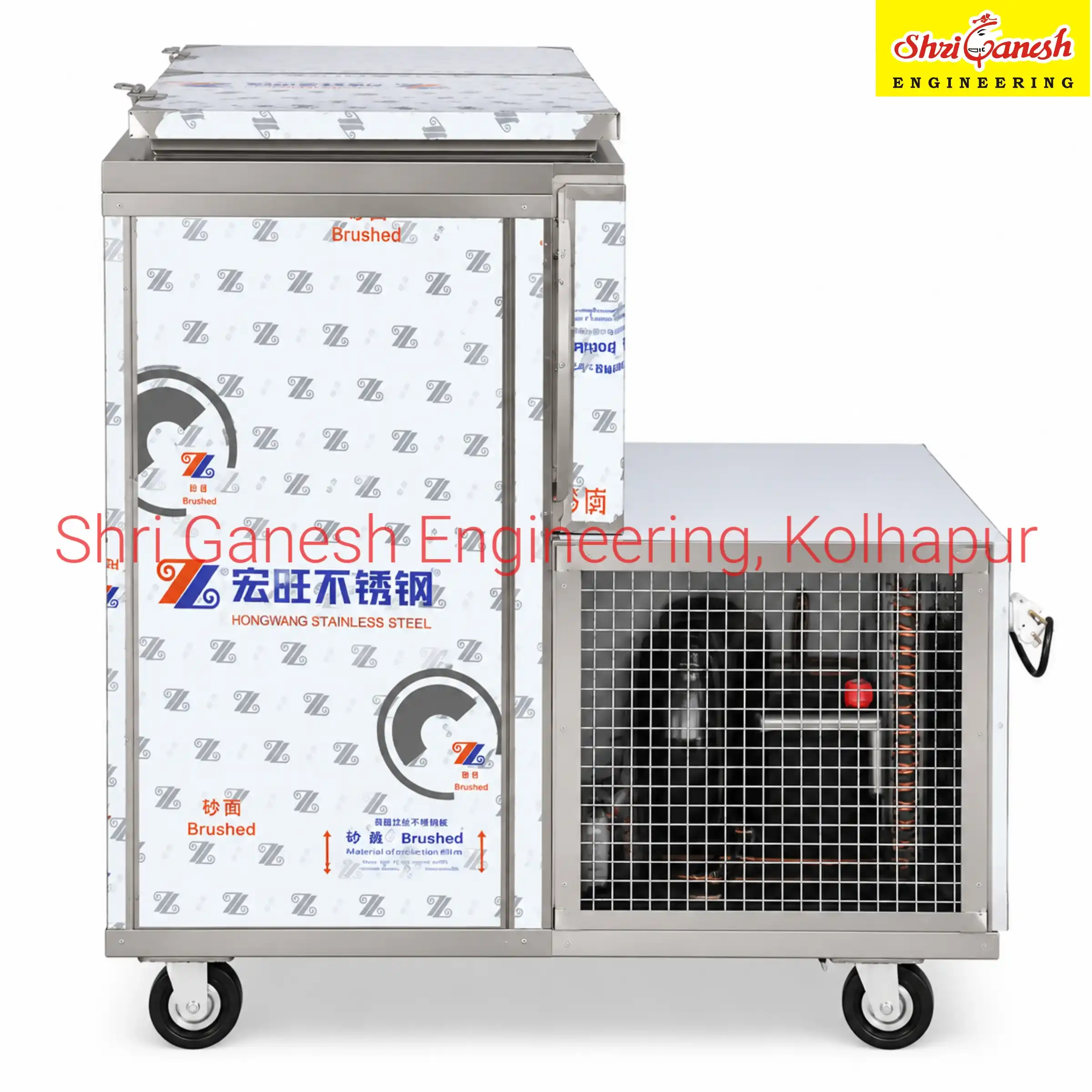 Ice candy machine side view