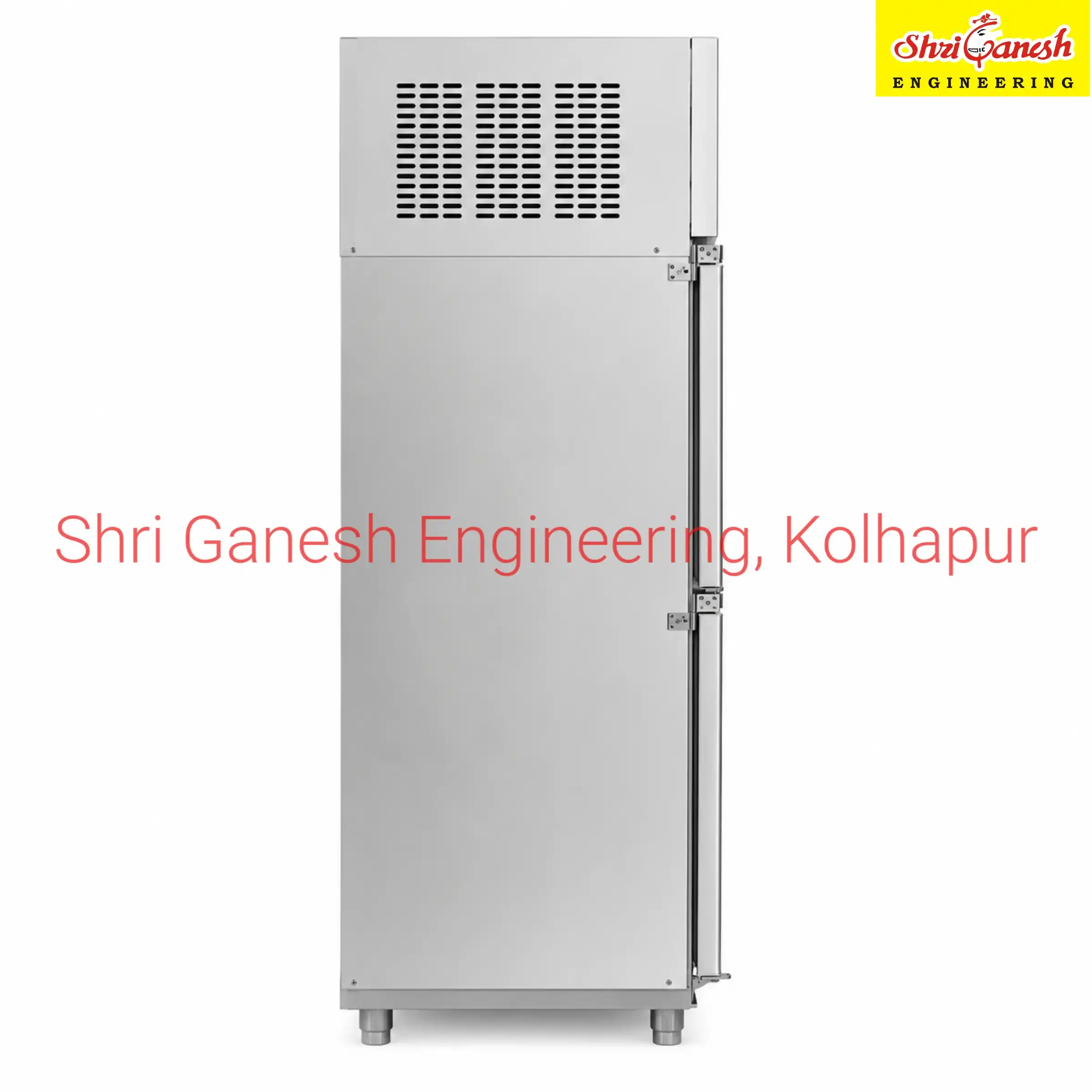 Commercial vertical freezer side view